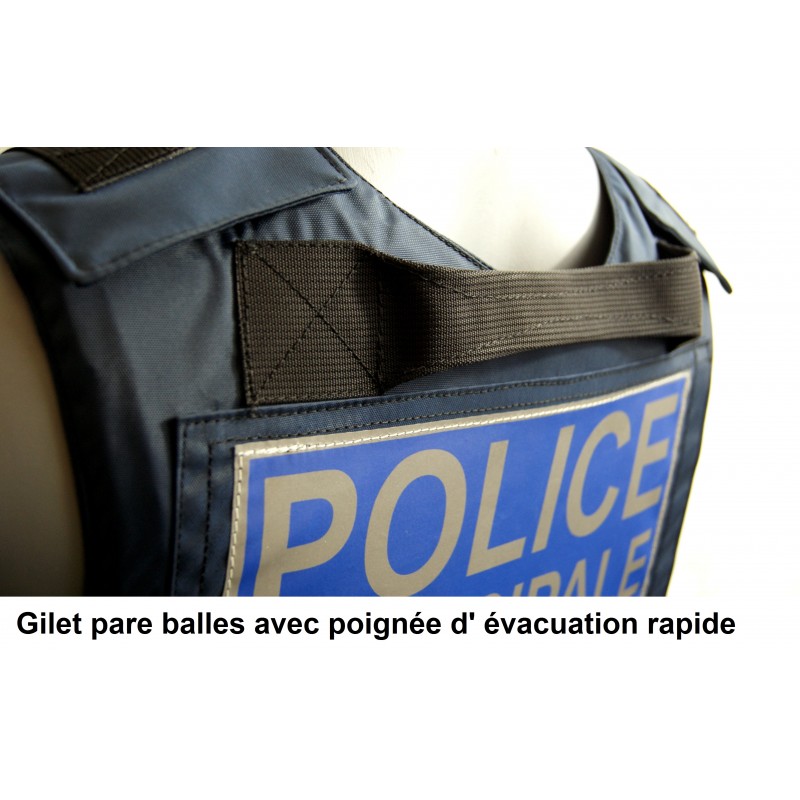 GILET PARE-BALLES/PARE-COUTEAU IIIA POLICE MUNICIPALE - PORT APPARENT